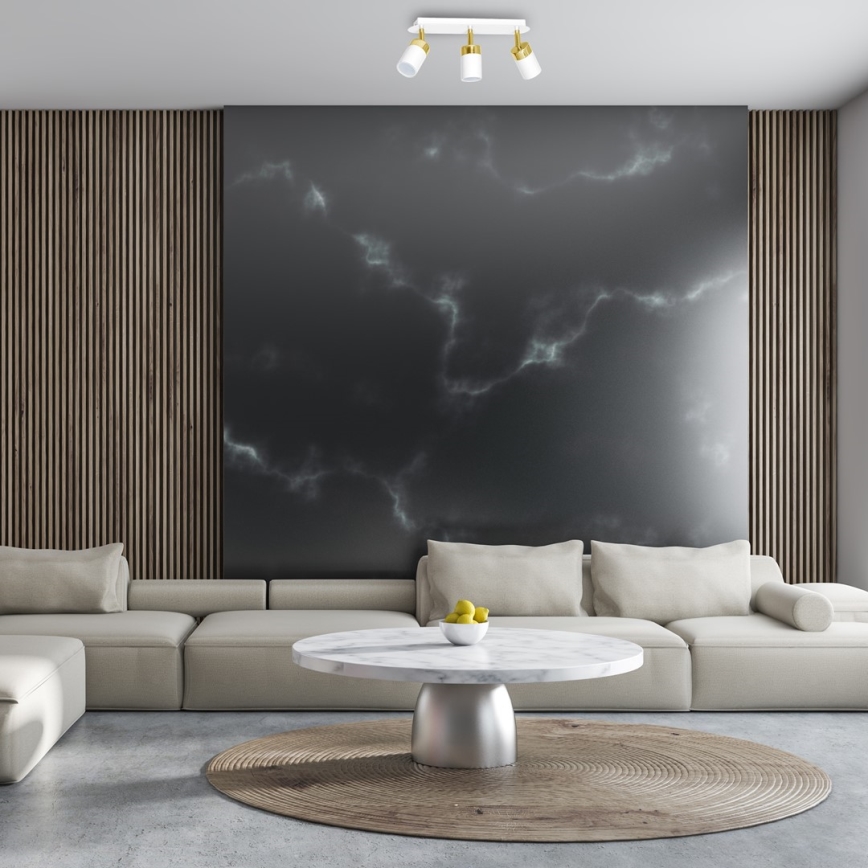 Oprawa punktowa JOKER 3xGU10/25W/230V biała/złota