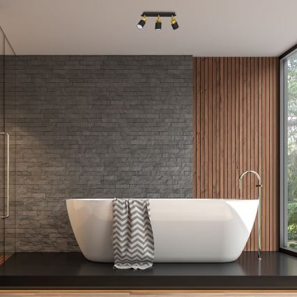 Oprawa punktowa JOKER 3xGU10/25W/230V czarna/złota