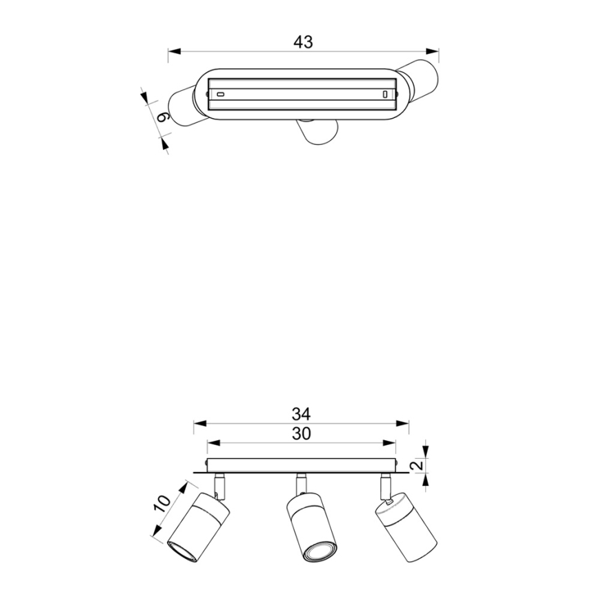 Oprawa punktowa JOKER 3xGU10/25W/230V zielona/złota