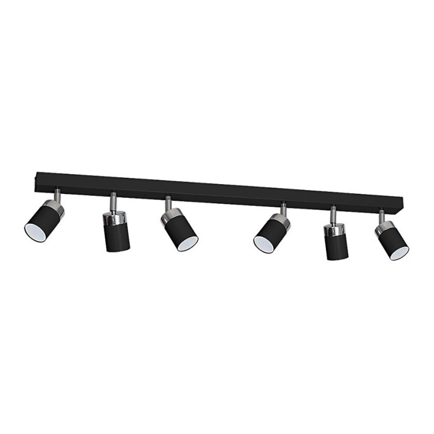 Oprawa punktowa JOKER 6xGU10/25W/230V czarny/błyszczący chrom