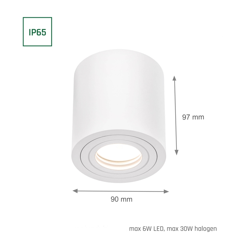 Kinkiet łazienkowy CHLOE 1xGU10/30W/230V IP65 okrągły biały