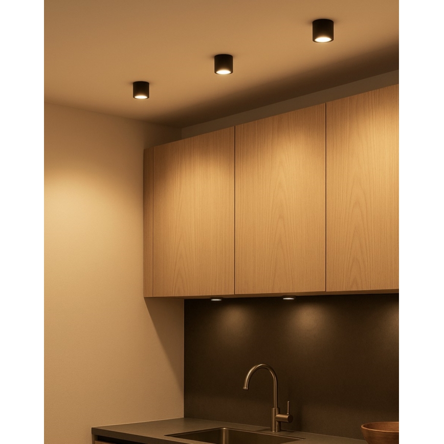 Oprawa punktowa LED/5W/230V 3000/4000/6400K śr. 7,5 cm czarna