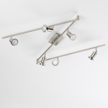 Oprawa punktowa LED 6x GU10/5W/230V, matowy chrom