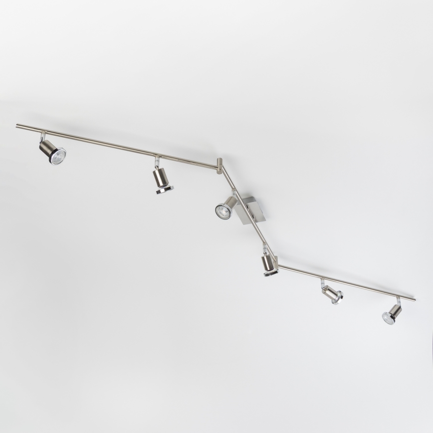 Oprawa punktowa LED 6x GU10/5W/230V, matowy chrom