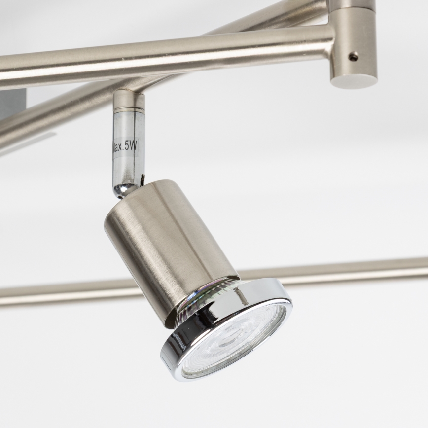 Oprawa punktowa LED 6x GU10/5W/230V, matowy chrom