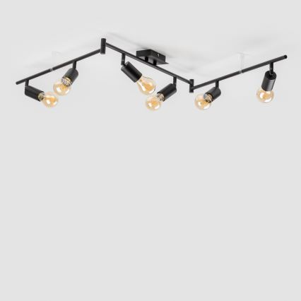 Oprawa punktowa LED 6xE27/6,5W/230V czarna