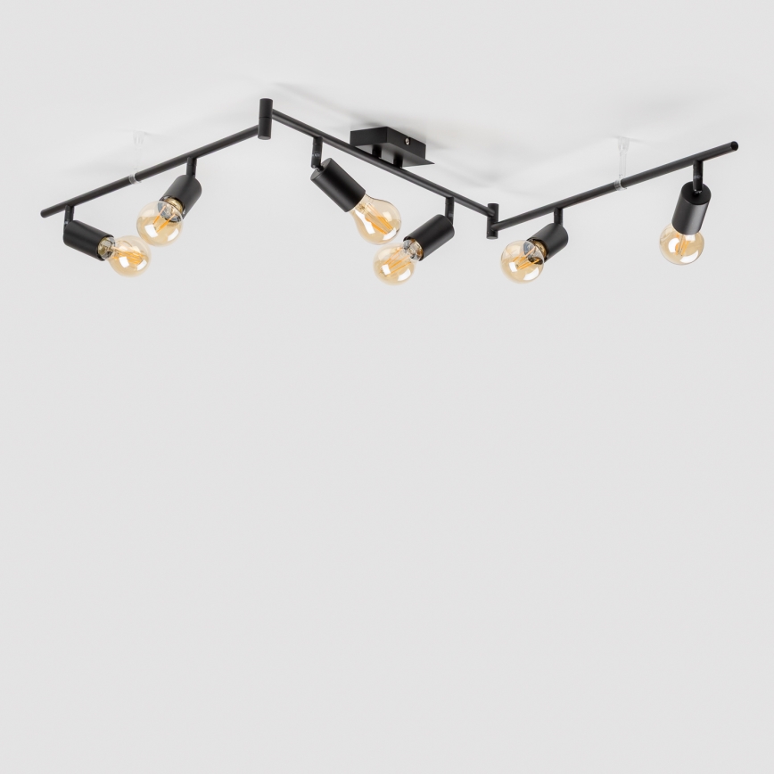 Oprawa punktowa LED 6xE27/6,5W/230V czarna