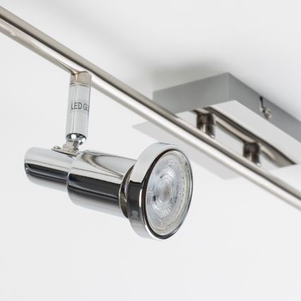 Oprawa punktowa LED 6xGU10/5W/230V chrom błyszczący