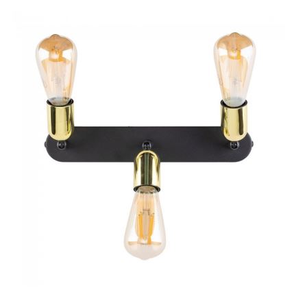 Oprawa punktowa LED TOP 3xE27/15W/230V czarna/złota