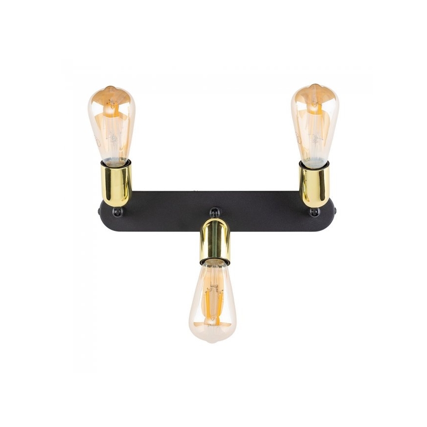 Oprawa punktowa LED TOP 3xE27/15W/230V czarna/złota