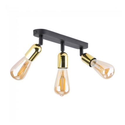 Oprawa punktowa LED TOP 3xE27/15W/230V czarna/złota