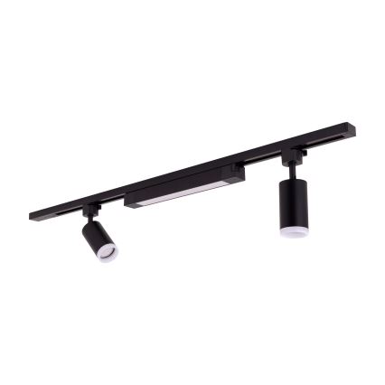 Reflektor punktowy LED do systemu szynowego TRACER, 2x GU10 (10W/230V) + LED 20W, 1 m, czarny