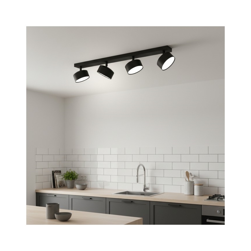 Oprawa punktowa LUNVIGO 4xGX53/35W/230V czarna