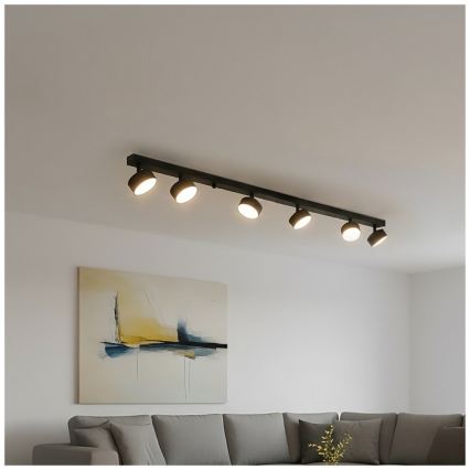 Oprawa punktowa LUNVIGO 6xGX53/35W/230V czarna