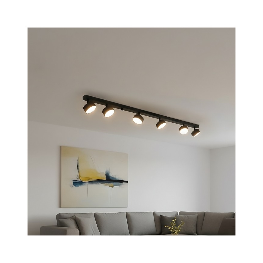 Oprawa punktowa LUNVIGO 6xGX53/35W/230V czarna