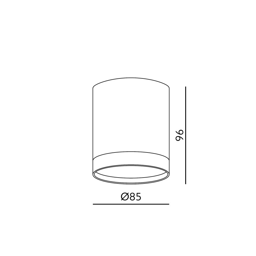 Oprawa punktowa OH12 1xGX53/35W/230V 9,6 cm czarna