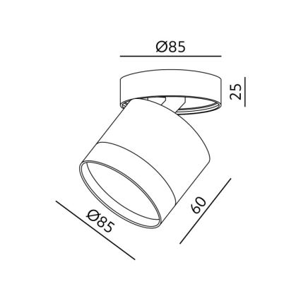 Oprawa punktowa OH12F 1xGX53/35W/230V 8,5 cm biała