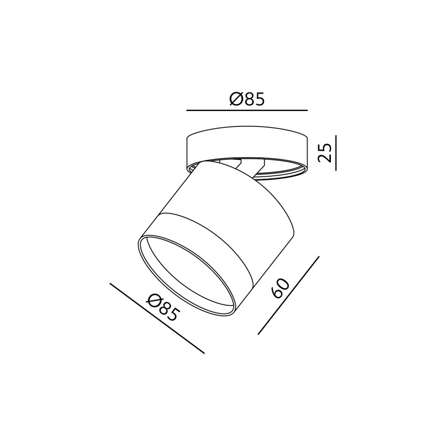 Oprawa punktowa OH12F 1xGX53/35W/230V 8,5 cm biała
