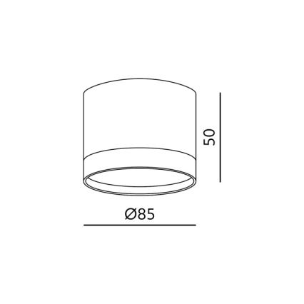 Oprawa punktowa OH12S 1xGX53/35W/230V 5 cm czarna