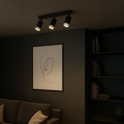 Oprawa punktowa PIPE 3xGU10/10W/230V czarna