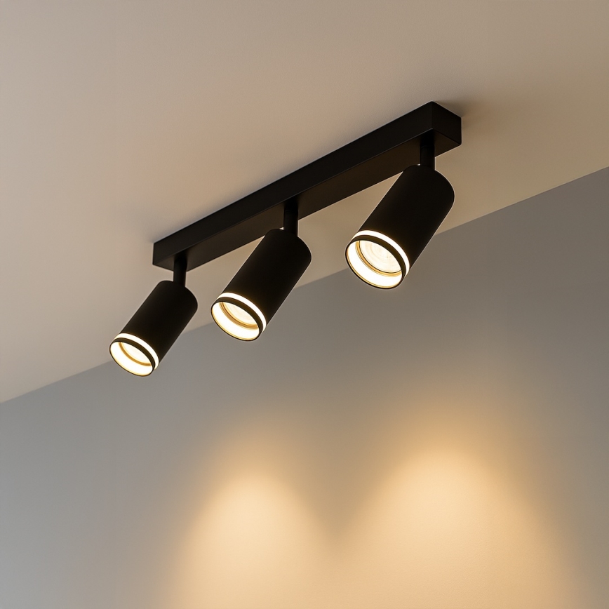 Oprawa punktowa PIPE 3xGU10/10W/230V czarna