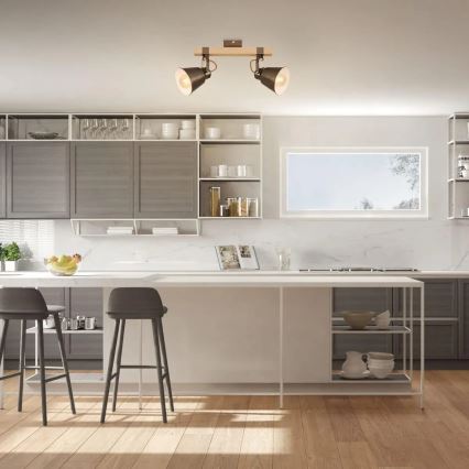 Oprawa punktowa RETRO 2xE27/40W/230V brązowa