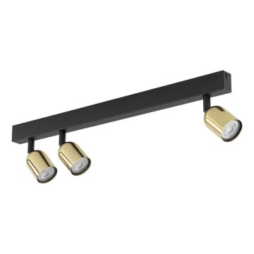 Oprawa punktowa TOP 3xGU10/10W/230V czarna/złota