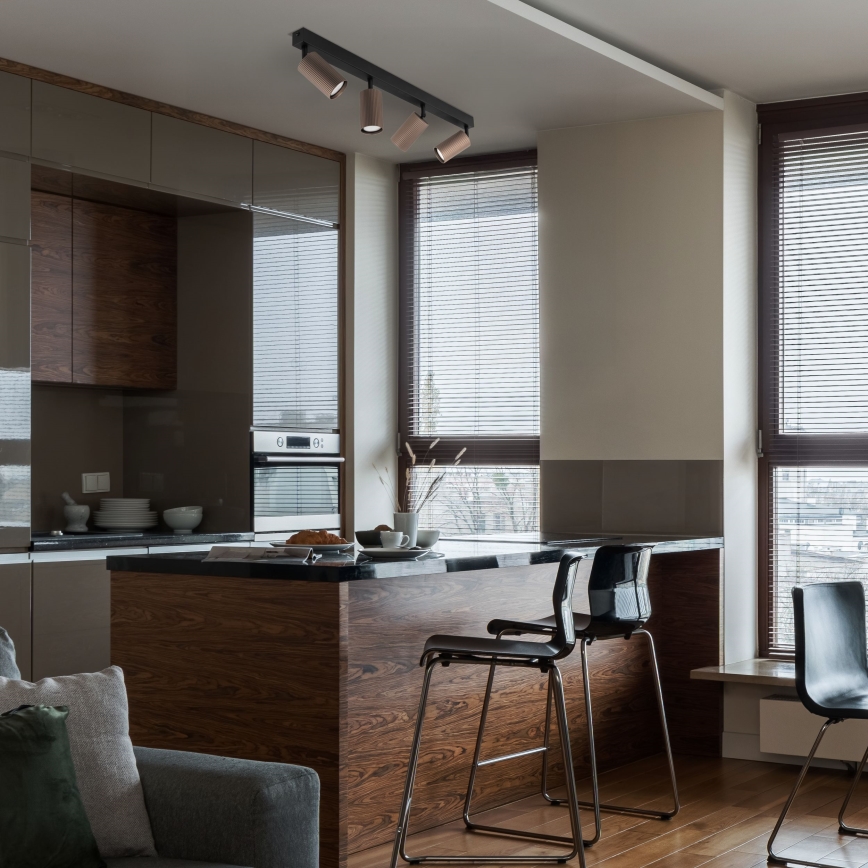 Oprawa punktowa TUNE 4xGU10/10W/230V czarna/brązowa