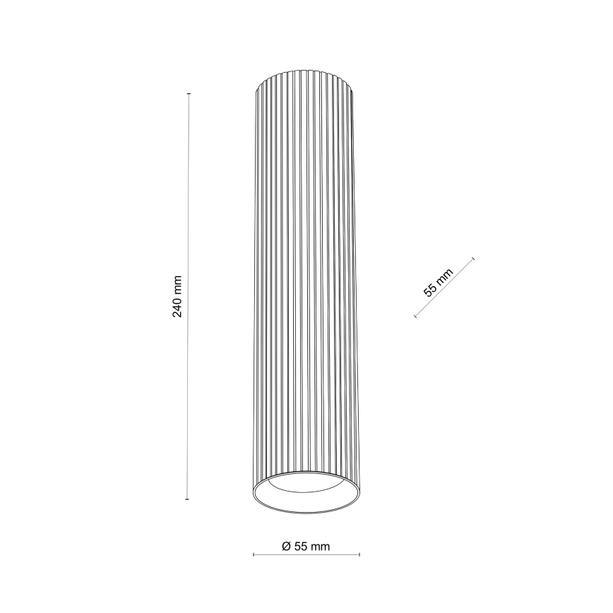 Oprawa punktowa TUNE L 1xGU10/10W/230V 24 cm brązowa