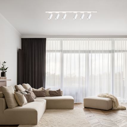 Oprawa punktowa w systemie szynowym MICA 6xGU10/10W/230V biały/matowy chrom