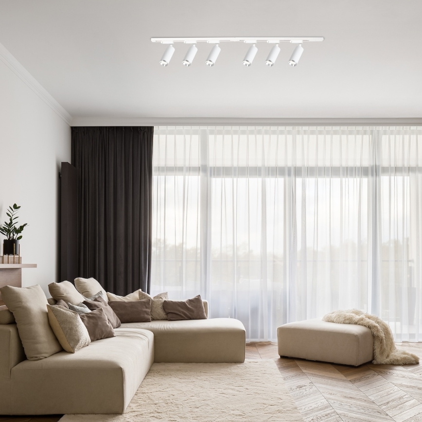 Oprawa punktowa w systemie szynowym MICA 6xGU10/10W/230V biały/matowy chrom