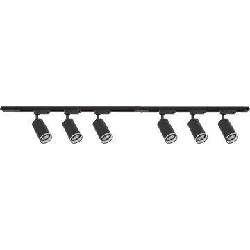 Oprawa punktowa w systemie szynowym PIPE 6xGU10/10W/230V czarna