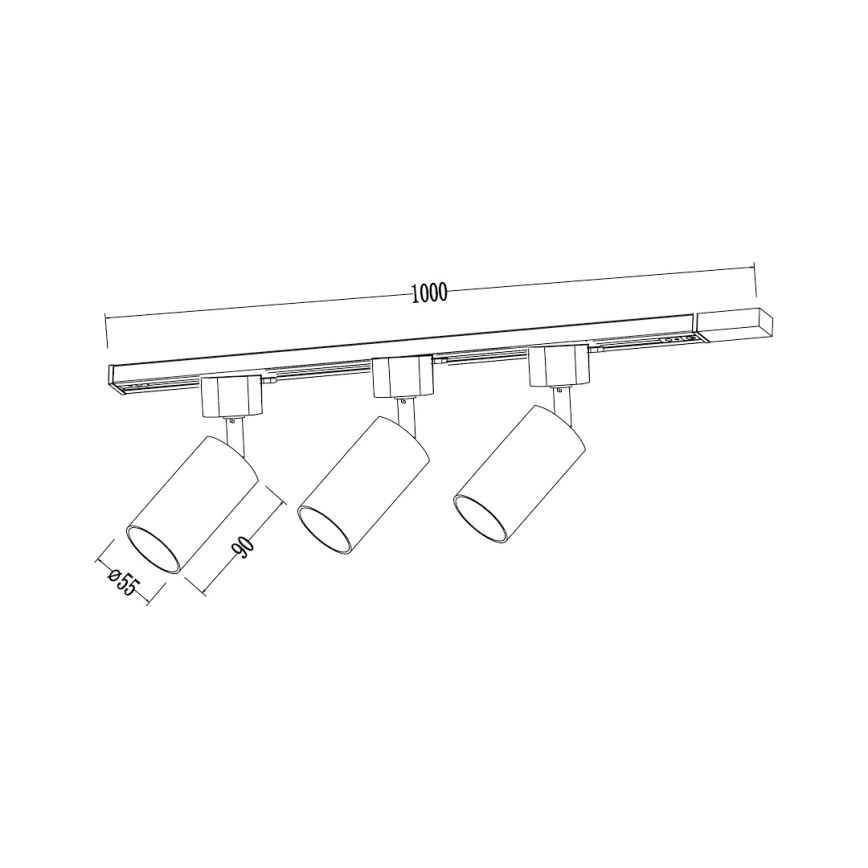 Oprawa punktowa w systemie szynowym TIGER 3xGU10/10W/230V biała