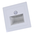 Oprawa schodowa LED z czujnikiem ruchu i zmierzchu, 3W/230V/3000K, biała