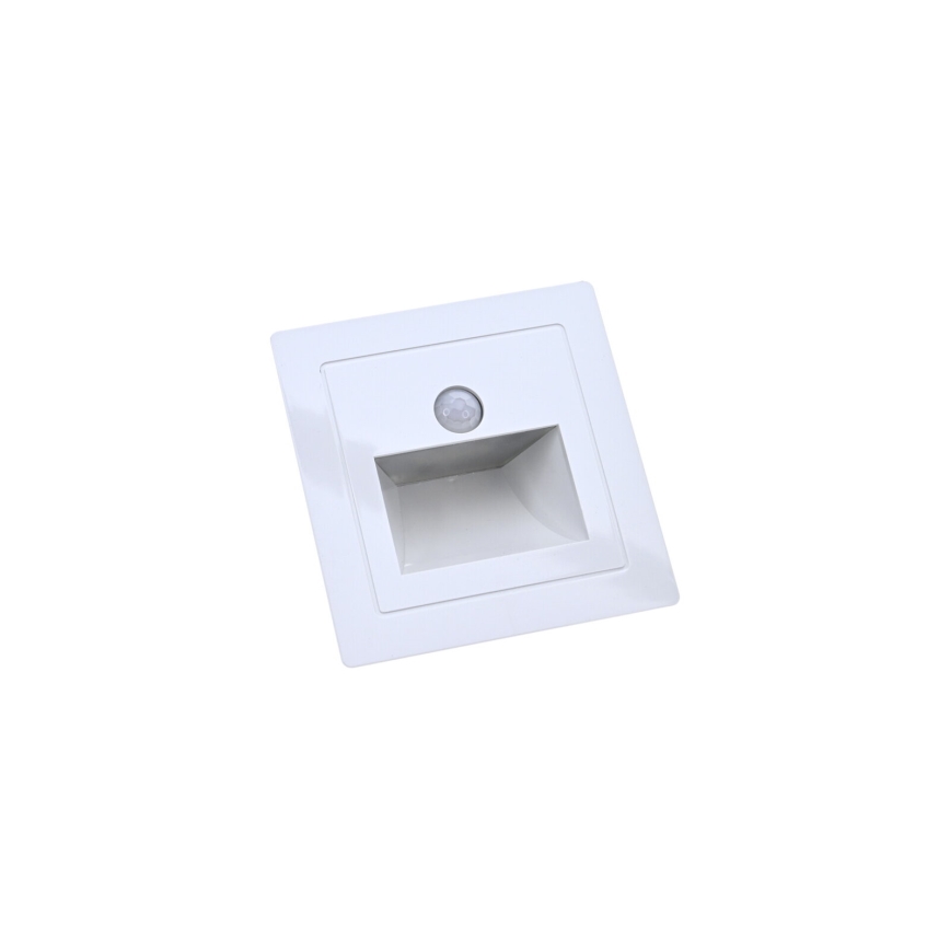 Oprawa schodowa LED z czujnikiem ruchu i zmierzchu LED/3W/230V 6000K biała