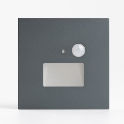 Oprawa schodowa LED z czujnikiem ruchu i zmierzchu LED/1,5W/230V 3000/4000/6000K antracyt