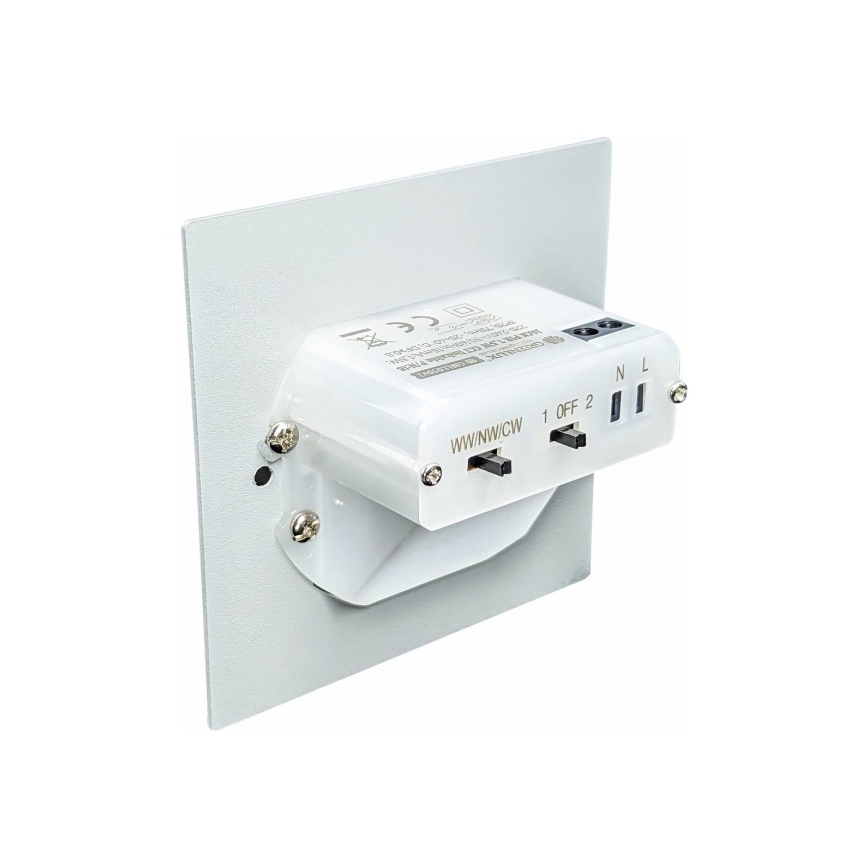 LED oprawa schodowa z czujnikiem ruchu i zmierzchu LED/1,5W/230V 3000/4000/6000K czarna