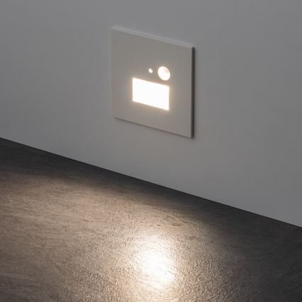 Oprawa schodowa LED z czujnikiem ruchu i zmierzchu LED/1,5W/230V 3000/4000/6500K biała