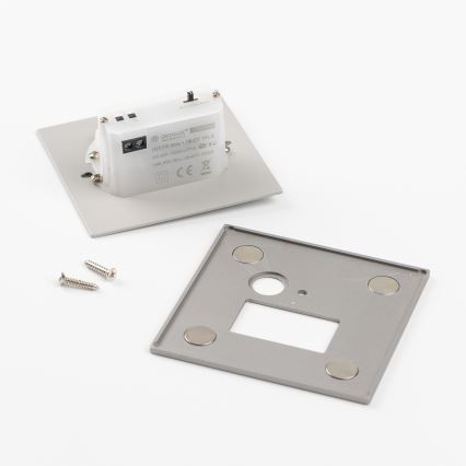 LED Oprawa schodowa z czujnikiem ruchu i zmierzchu LED/1,5W/230V 3000/4000/6500K szara