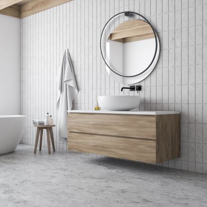 Oprawa ścienna LED SATURNO LED/46W/230V śr. 80 cm IP44 czarna