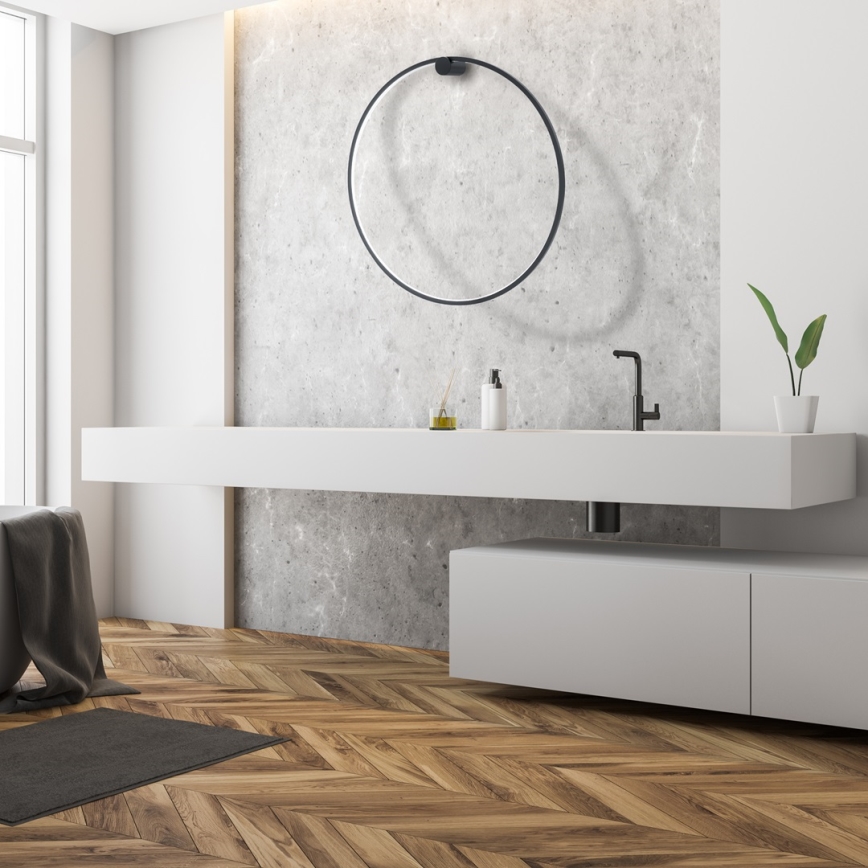 Oprawa ścienna LED SATURNO LED/46W/230V śr. 80 cm IP44 czarna