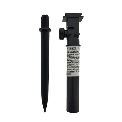 Oprawa solarna LED RGB 10xLED/1,2V 300 mAh IP44 czarna