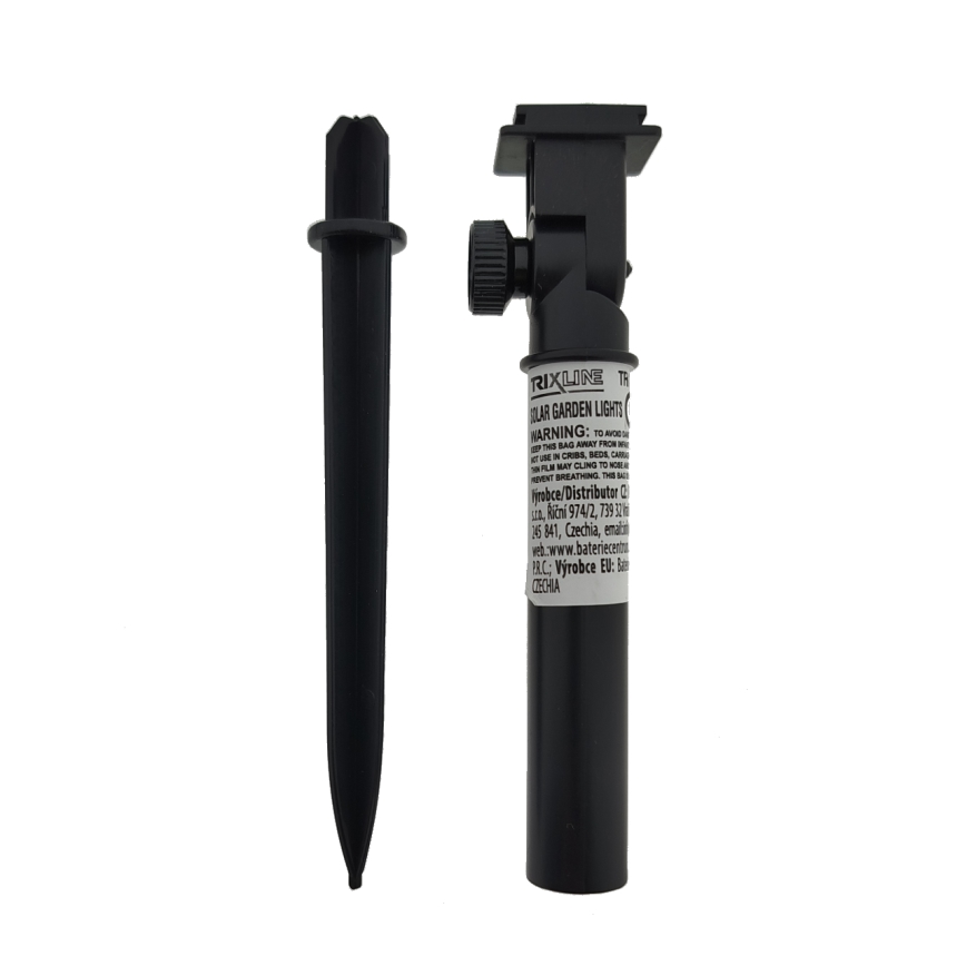 Oprawa solarna LED RGB 10xLED/1,2V 300 mAh IP44 czarna