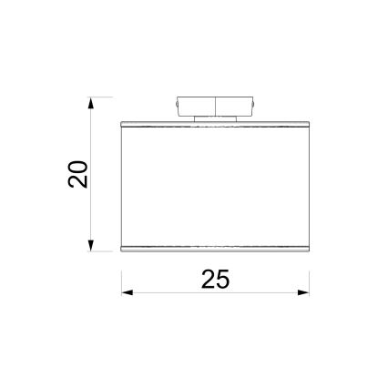 Oprawa sufitowa ARDEN 1xE27/15W/230V, Ø 25 cm, czarna