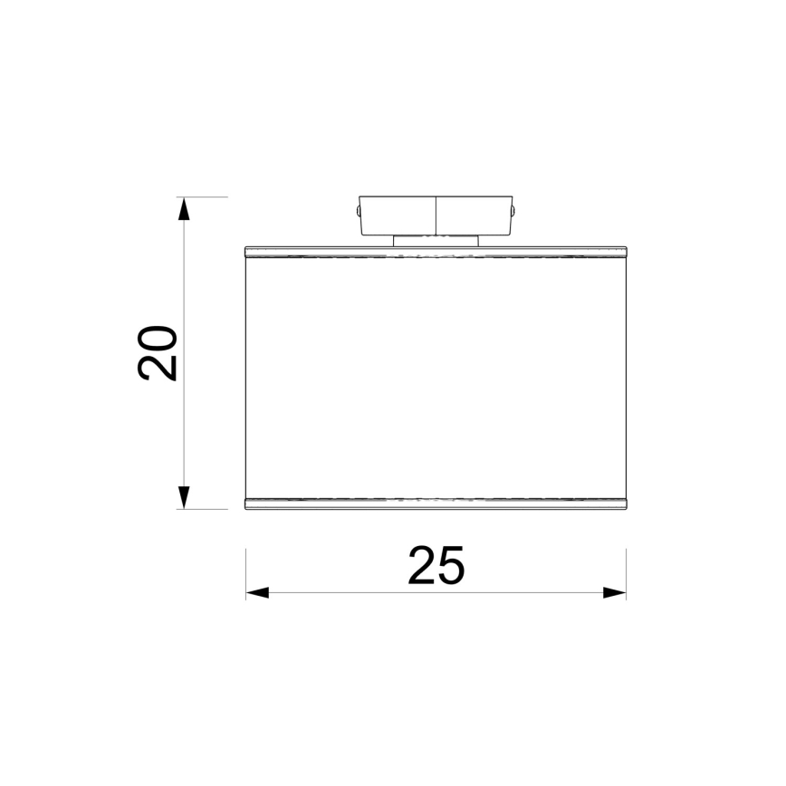 Oprawa sufitowa ARDEN 1xE27/15W/230V, Ø 25 cm, czarna