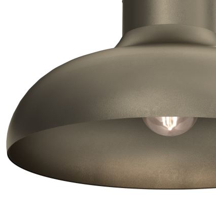 Oprawa sufitowa BASCA 1xE27/15W/230V Ø 40 cm brązowa