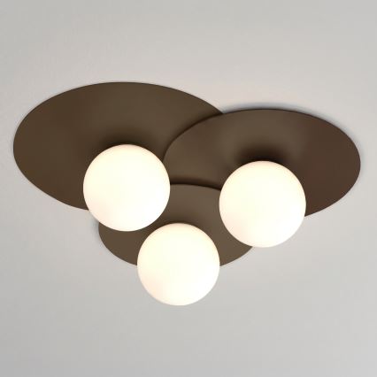 Oprawa sufitowa FLAT 3xE27/15W/230V 55x60 cm brązowa