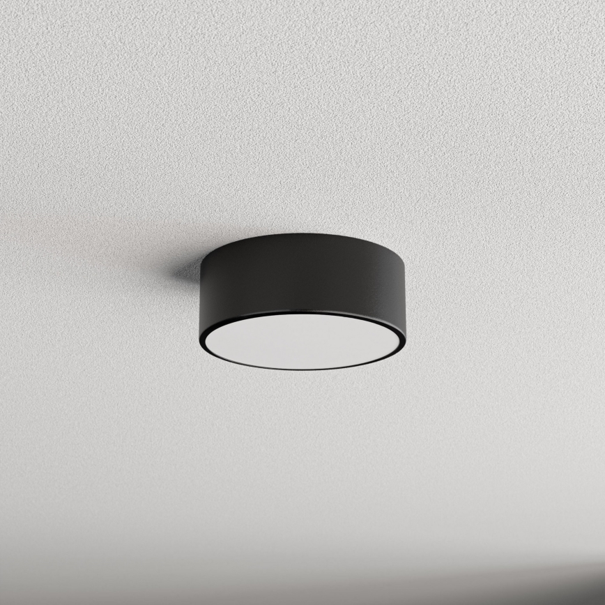 Oprawa sufitowa łazienkowa z czujnikiem CLEO, 1x E27/24W/230V, średnica 20 cm, IP54, czarna