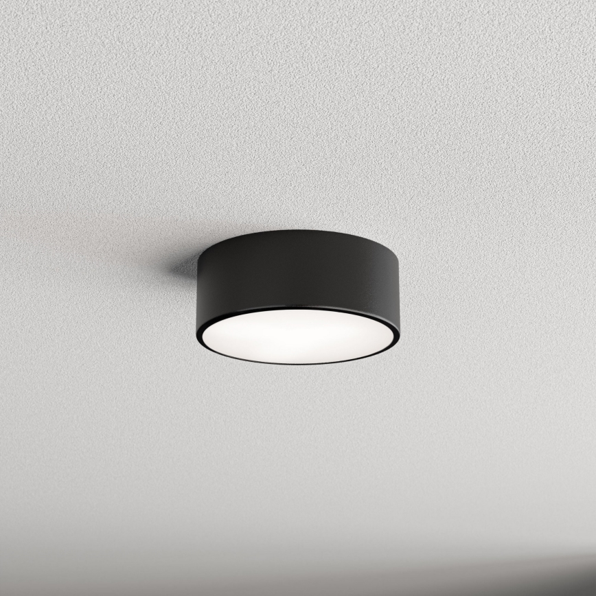 Oprawa sufitowa łazienkowa z czujnikiem CLEO, 1x E27/24W/230V, średnica 20 cm, IP54, czarna