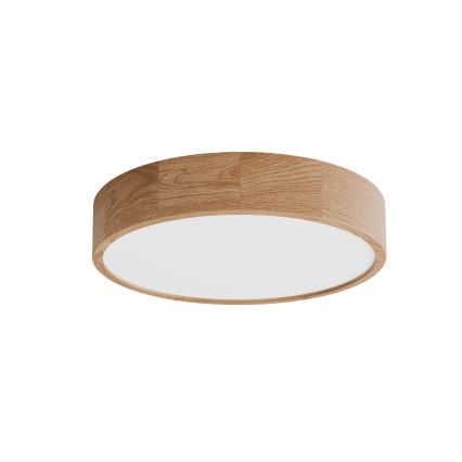 Oprawa sufitowa łazienkowa z czujnikiem CLEO, 4x E27/24W/230V, śr. 47,5 cm, IP54, dąb